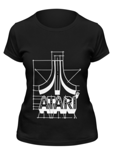 Футболка женская Printio Логотип атари - atari logo черная L