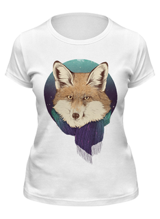 Футболка мужская Printio Лиса в шарфике белая L