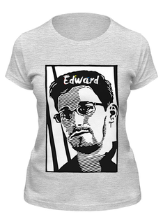 Футболка женская Printio Edward snowden серая L