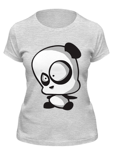 Футболка женская Printio Панда (panda) серая L