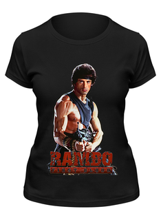 Футболка женская Printio Rambo черная L