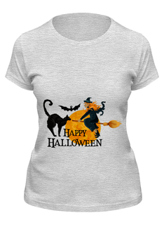 Футболка женская Printio Хэллоуин серая L