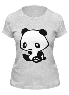 Футболка женская Printio Панда серая L