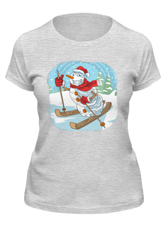 Футболка женская Printio Новогодняя серая L