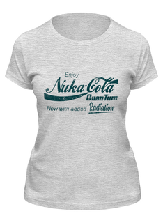 Футболка женская Printio Nuka-cola quantum. fallout серая L