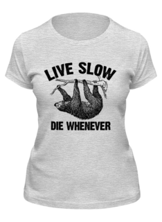 Футболка женская Printio Ленивец серая L