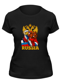 Футболка женская Printio Россия черная L