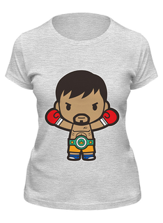 Футболка женская Printio Мэнни пакьяо (pacman) серая M