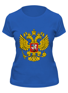 Футболка женская Printio Российский герб синяя M
