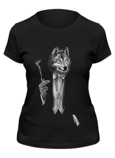 Футболка женская Printio Мистер волк черная M