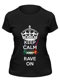Футболка женская Printio Eat sleep rave repeat черная M