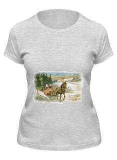 Футболка женская Printio Салазки серая M