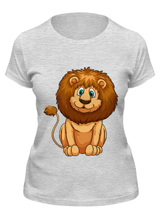 Футболка женская Printio Львенок серая M