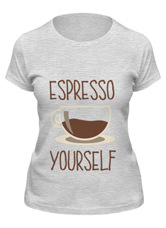 Футболка женская Printio Эспрессо серая M