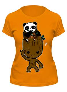 Футболка женская Printio Панда оранжевая M