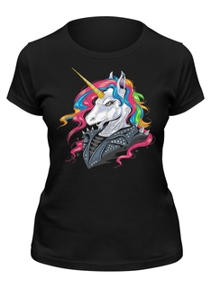Футболка женская Printio Unicorn черная M