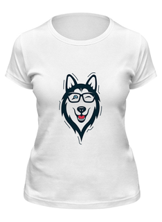 Футболка мужская Printio Хаски белая M