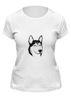 Футболка мужская Printio Хаски белая M