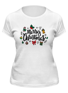 Футболка женская Printio Merry christmas белая M