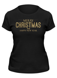 Футболка женская Printio Merry christmas черная M