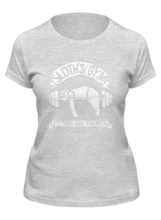 Футболка женская Printio Ленивец серая M