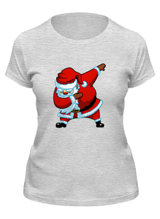 Футболка женская Printio Dabbing santa серая M