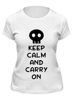 Футболка женская Printio Keep calm and carry on белая S