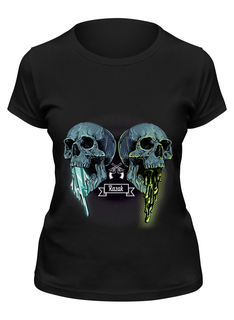 Футболка женская Printio Черепа черная S