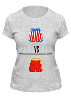 Футболка женская Printio Ivan drago & rocky серая S