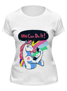 Футболка мужская Printio We can do it! (unicorn) белая S