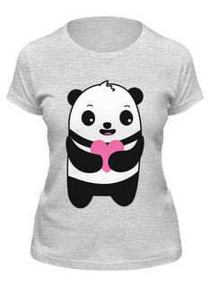 Футболка женская Printio Панда серая S