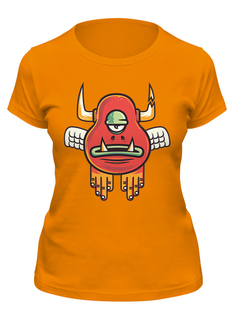 Футболка женская Printio Монстр оранжевая S