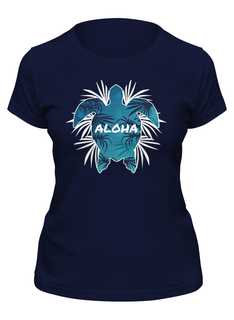 Футболка женская Printio Aloha синяя S