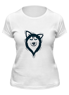 Футболка мужская Printio Хаски белая S