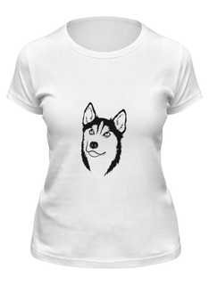 Футболка мужская Printio Хаски белая S