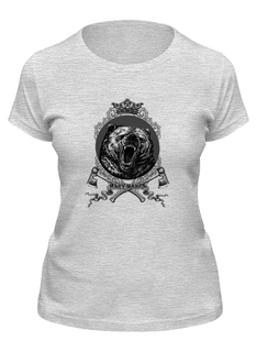 Футболка женская Printio Mary makes dangerous bear серая S