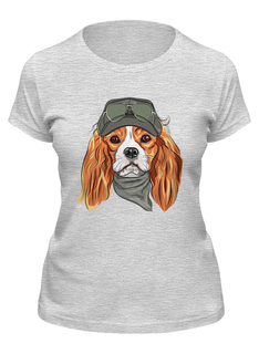 Футболка женская Printio Собака серая S