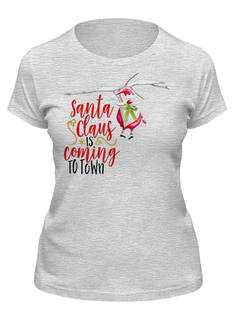 Футболка женская Printio Новогодняя серая S