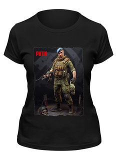 Футболка женская Printio Putin черная XL