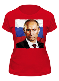 Футболка женская Printio Putin красная XL