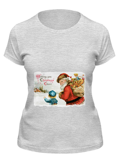 Футболка женская Printio Дед мороз серая XL