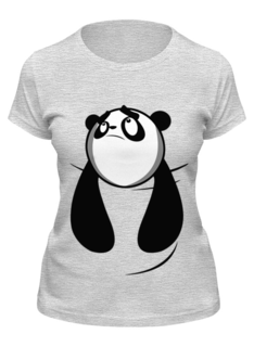 Футболка женская Printio Панда (panda) серая XL