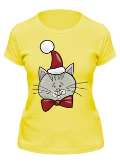 Футболка женская Printio Котик желтая XL