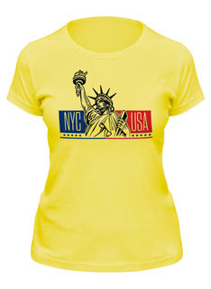 Футболка женская Printio New york city желтая XL