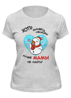 Футболка женская Printio Новогодняя серая XL