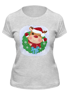 Футболка женская Printio Новогодняя серая XL