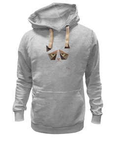 Толстовка унисекс Printio Сердитая котик / grumpy cat (art nouveau) серая XS