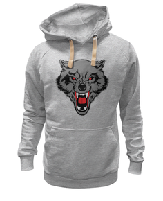 Толстовка унисекс Printio Оскал волка серая XS