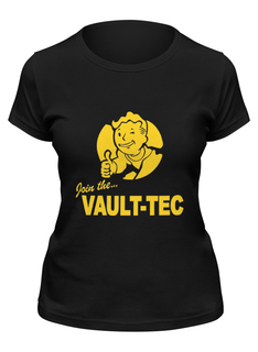 Футболка женская Printio Fallout vault-tec черная L