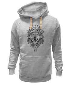Толстовка унисекс Printio Тотем. волк серая XS